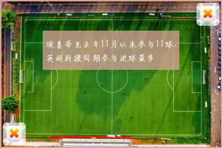 埃基蒂克去年11月以来参与11球，英超新援同期参与进球最多